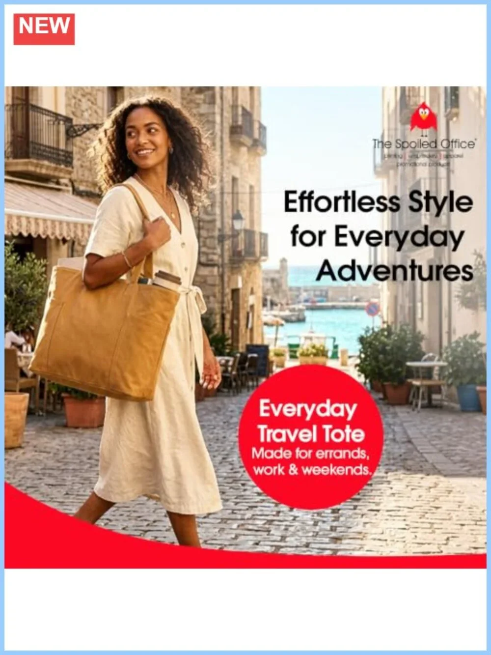 Large Canvas Tote Bag with Compartments, Zipper Closure, Dual Straps, Work or